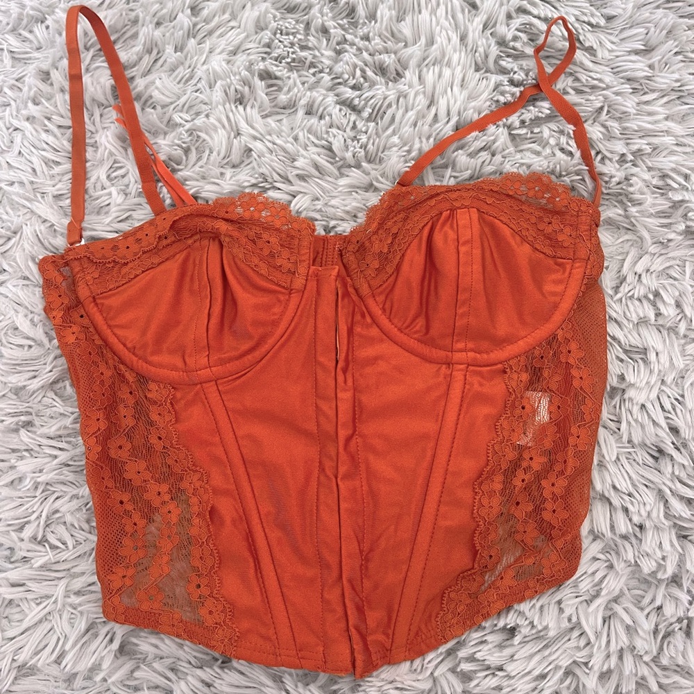 Edikted Orange Corset Top